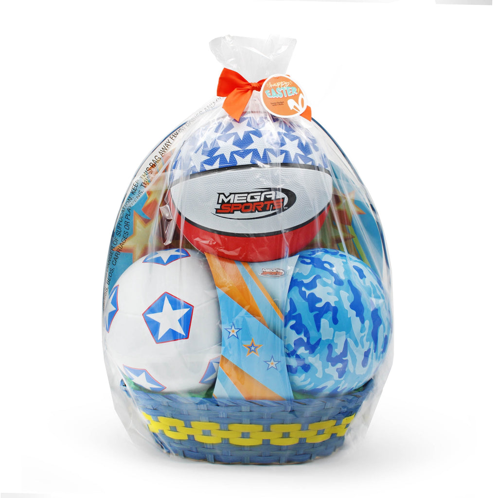3 Ball Boys Prefilled Easter Basket, Megatoys