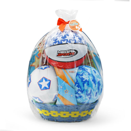 3 Ball Boys Prefilled Easter Basket, Megatoys
