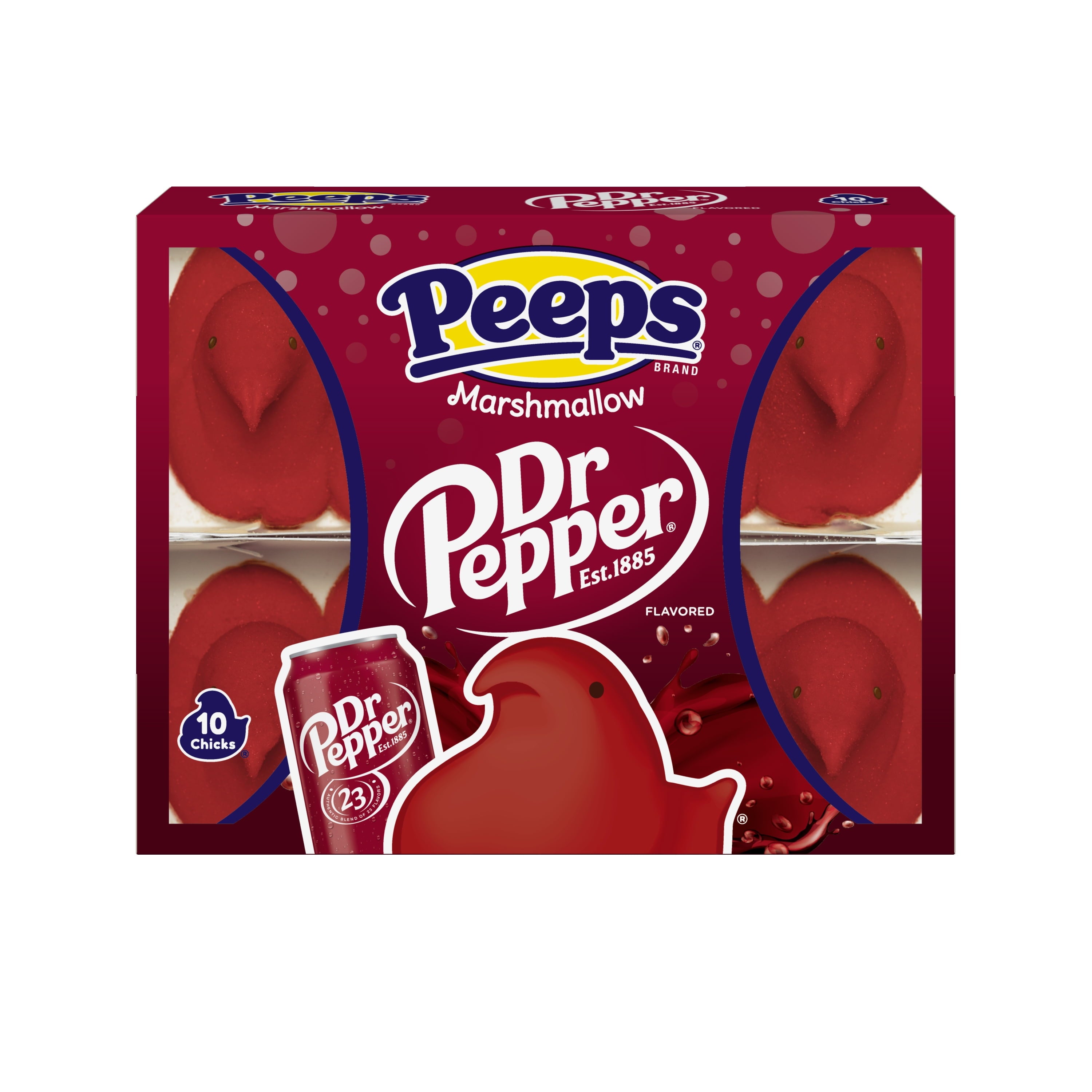 PEEPS, Dr Pepper Flavored Marshmallow Chicks, Easter Candy, 10ct (3.0oz)