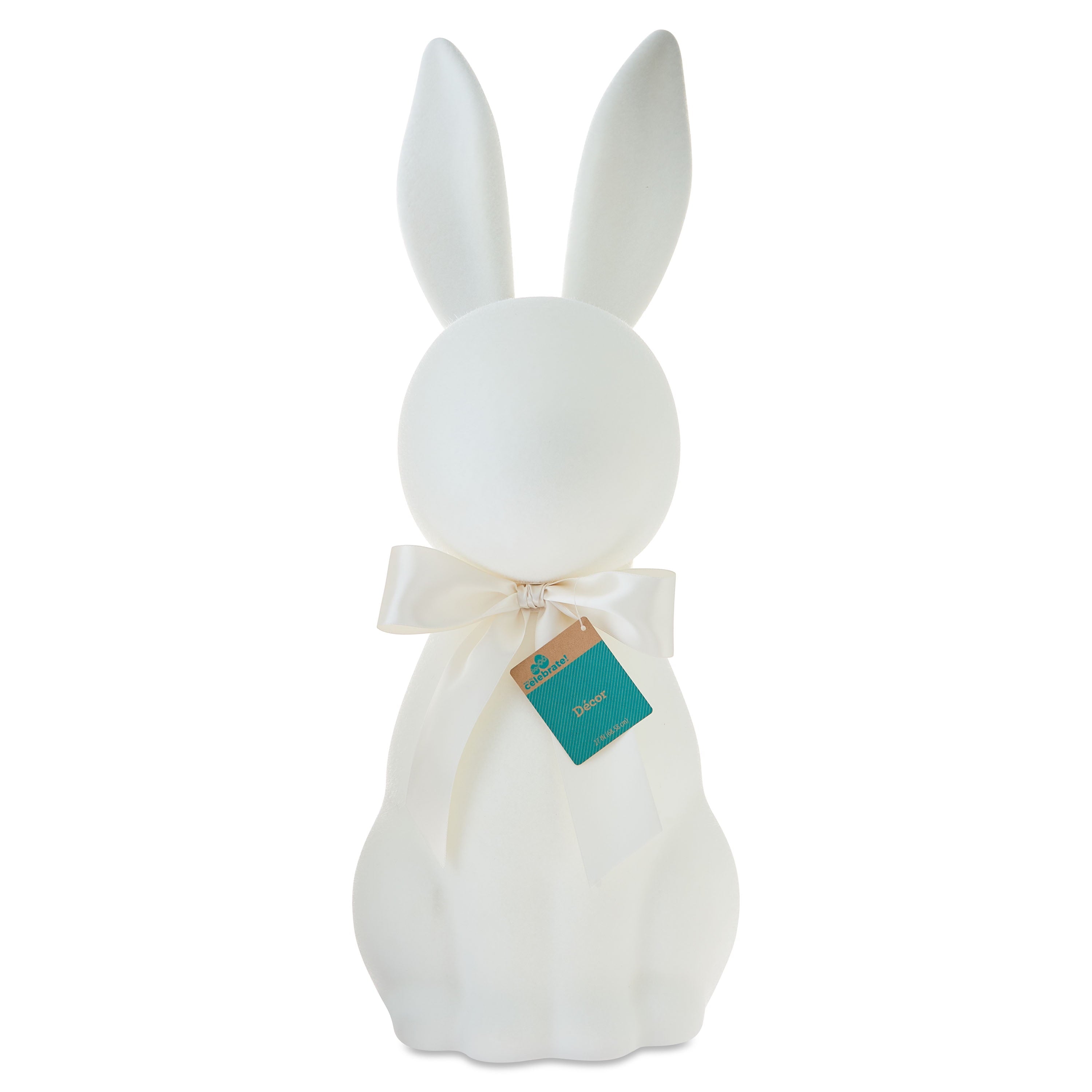 Flocked Bunny Tabletop Decoration, Ivory, 27", Easter by Way To Celebrate