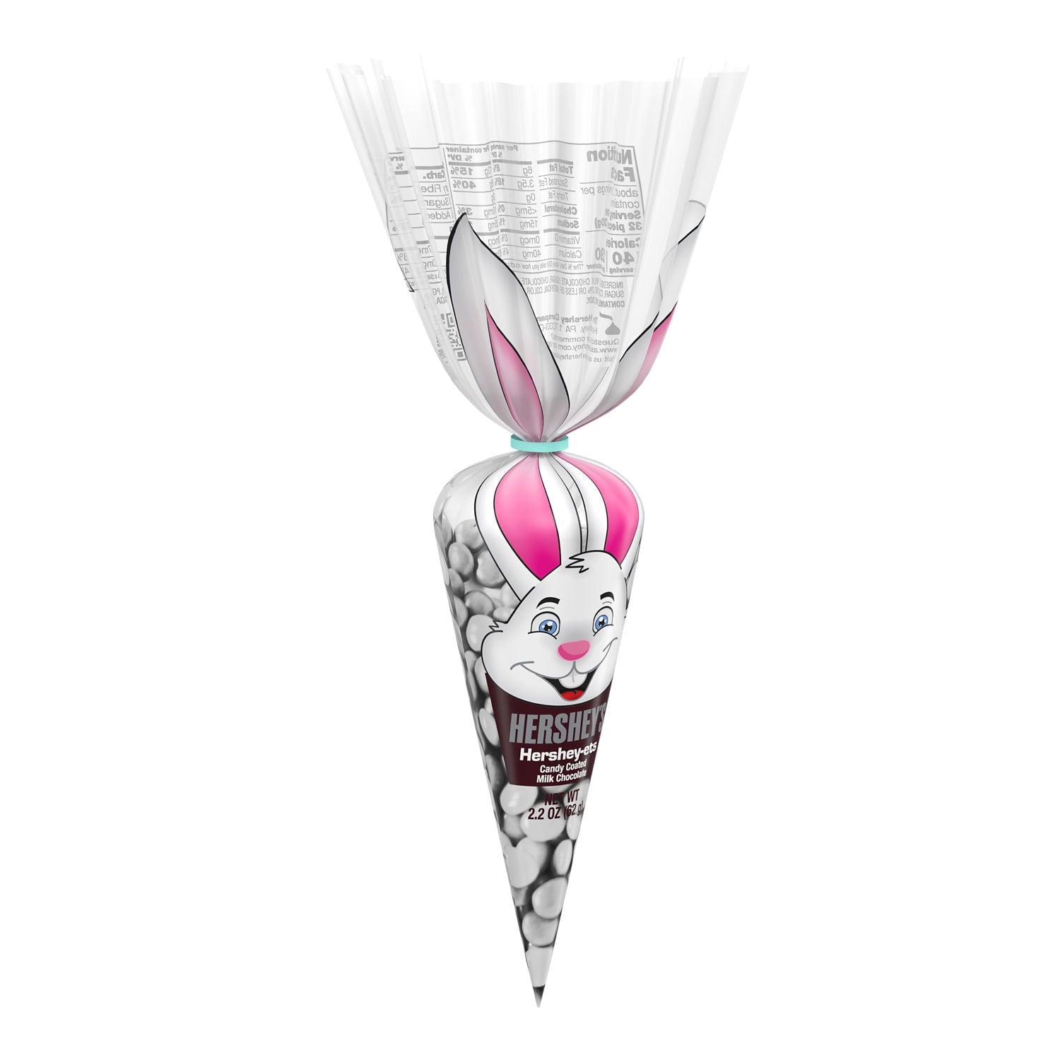 HERSHEY'S HERSHEY-ETS Candy Coated Milk Chocolate, Easter Candy Carrot Bag, 2.2 oz