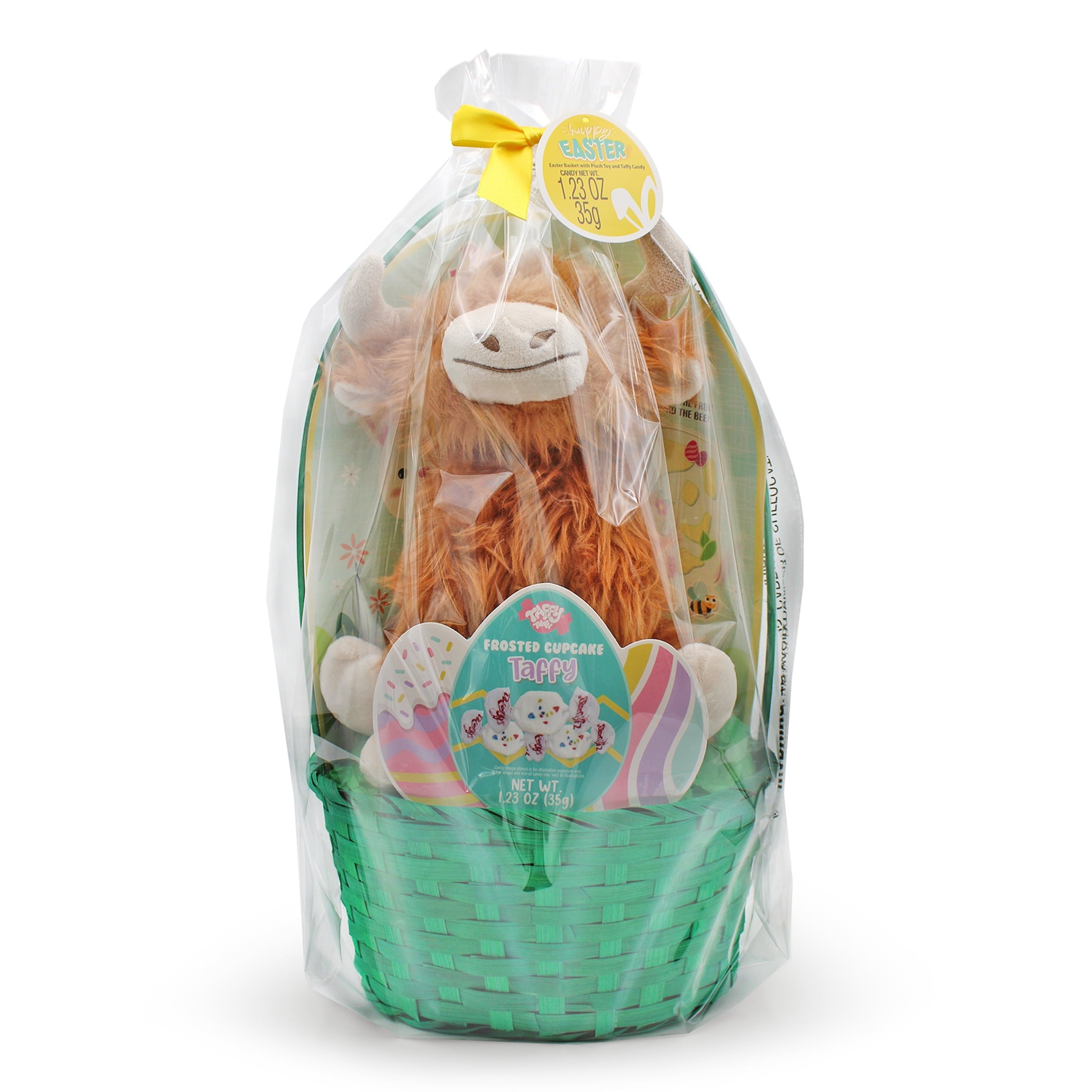 Longhorn Cow Plush Prefilled Easter Basket, by Megatoys