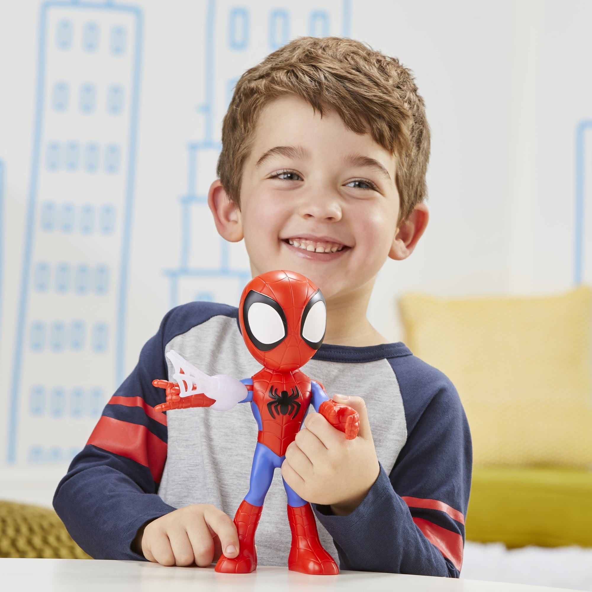 Marvel Spidey and His Amazing Friends Supersized Spidey Action Figure, Super Hero Toy