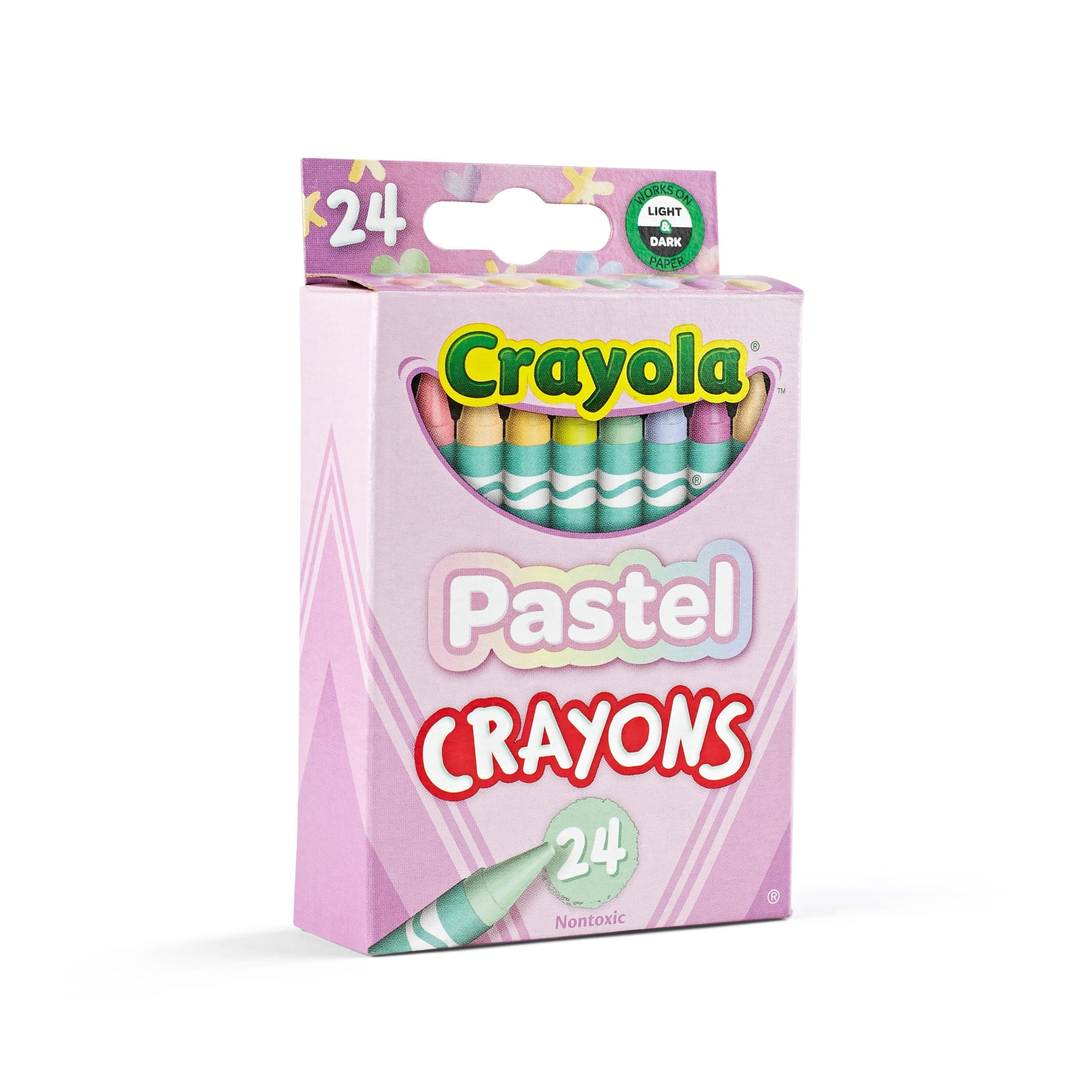 (3 pack) Crayola 24 Ct Pastel Crayons, School Supplies, Art Supplies, Creative Gifts for Kids Ages 3+