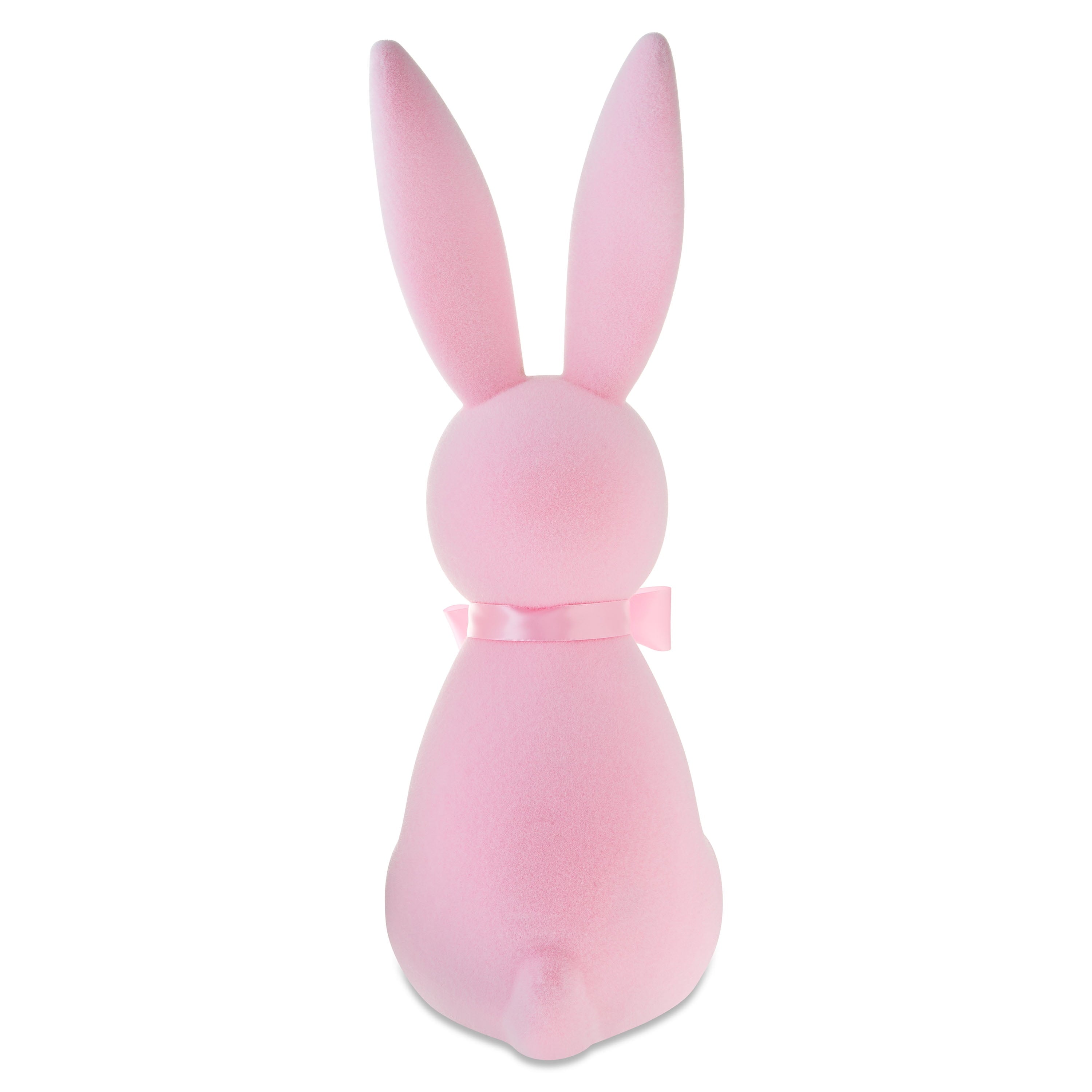 Flocked Bunny Tabletop Decoration, Pink, 27", Easter by Way To Celebrate