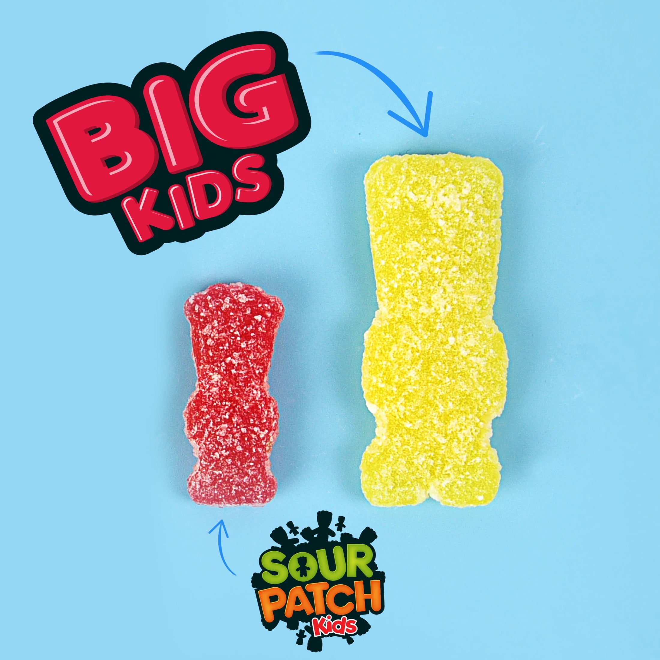 SOUR PATCH KIDS Big Kids Individually Wrapped Soft & Chewy Candy, Easter Candy, 100 Pieces