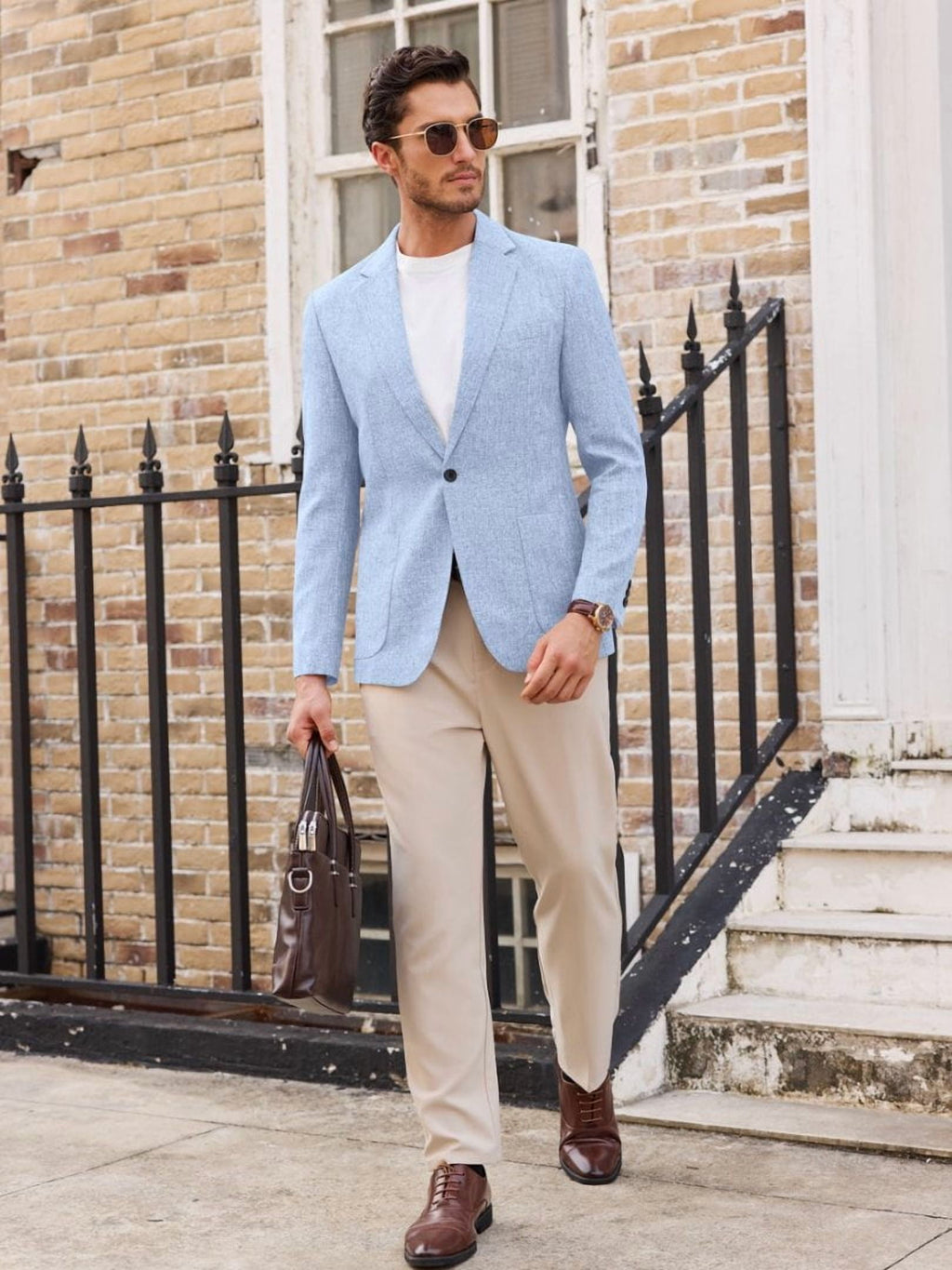 sogami Men's Casual Blazer One Button Business Suit Jacket For Men Regular Fit Sport Coats