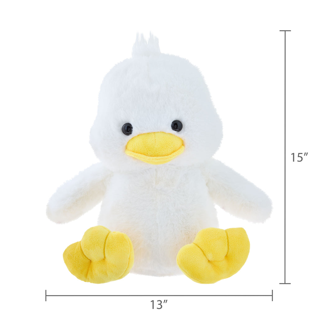 Duck Plush, Yellow and White, 15", Easter by Way To Celebrate