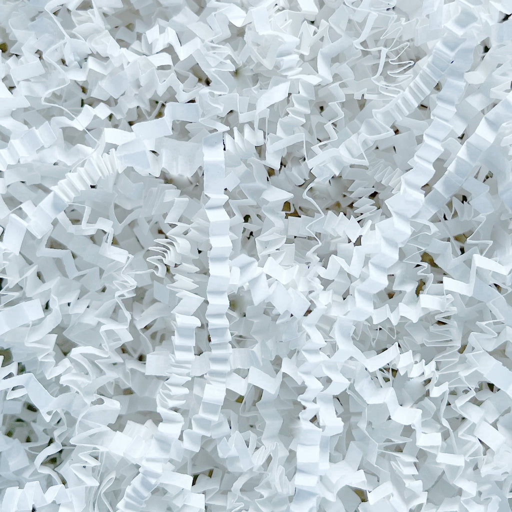 1 LB White Crinkle Paper Shred Filler for Gift Baskets Bags and Boxes DIY Package Packing Crepe Papers