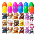 24 Pcs Prefilled Easter Eggs Filled with Plush Animal Toys for Easter Eggs , Basket Stuffers Fillers, Kids Party Favor, Classroom Prize Supplies