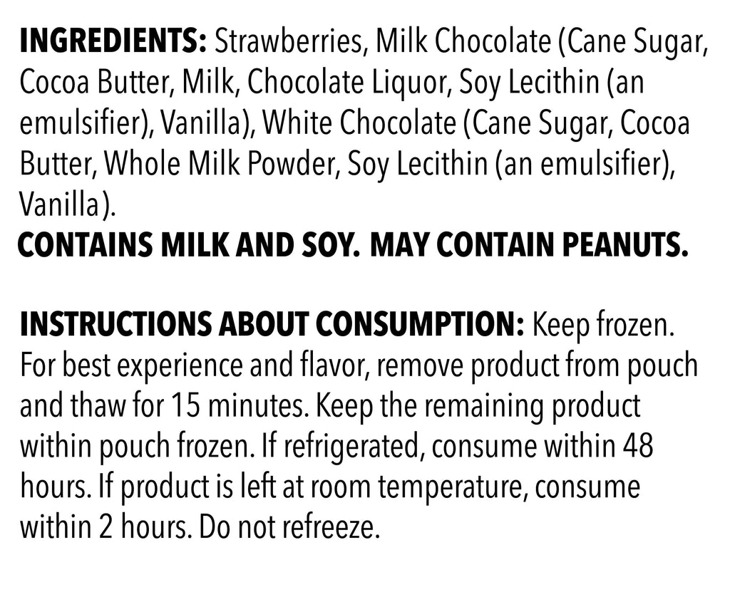 Tru Fru Frozen Strawberries in Milk & White Chocolate, 8oz