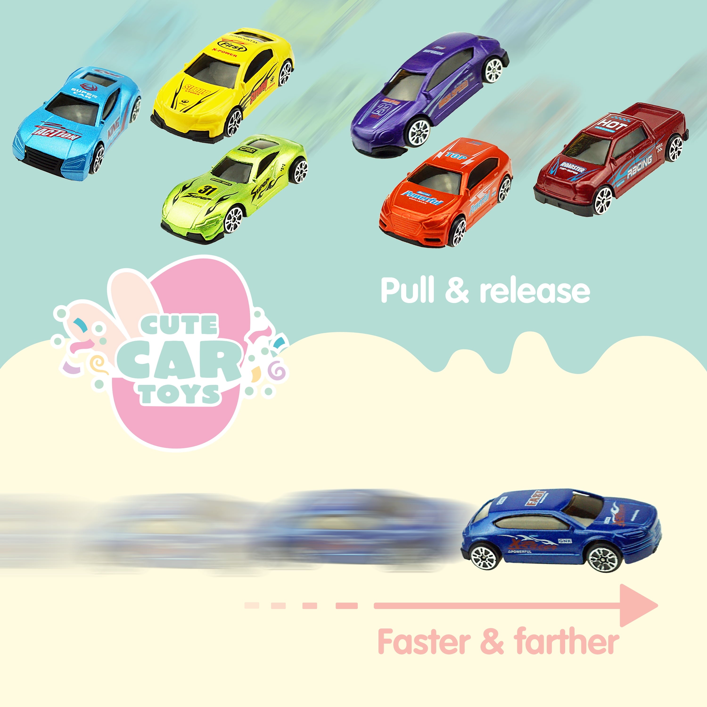 Joyfy 12 Pcs Easter Eggs Prefilled with Die-cast Cars,Diecast Cars Toy Vehicles for Kids Boys Easter Eggs Hunt,Basket Easter Stuffers,Easter Party Favors,Easter Egg Fillers,Classroom Prizes