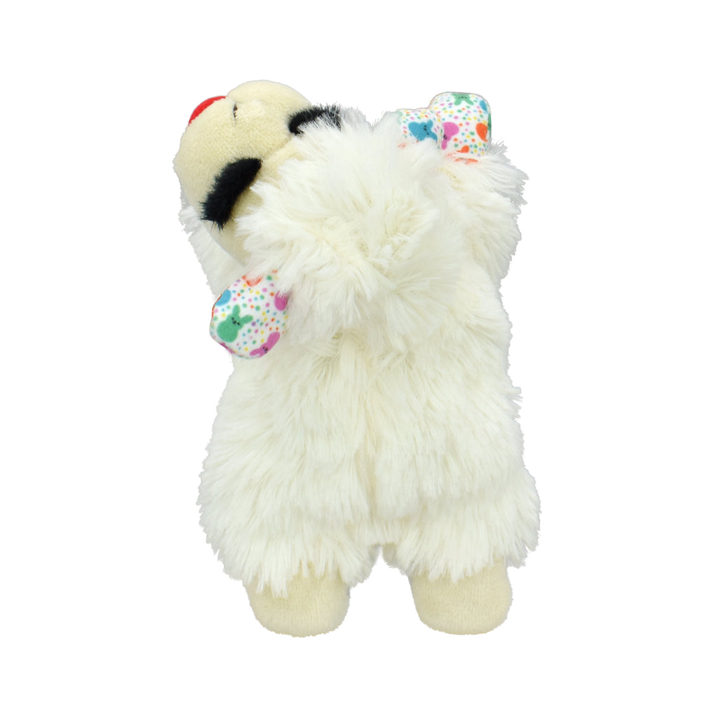 Multipet Easter Holiday Small Plush Lamb Chop 2 Pack Dog Toy with Squeaker, Festive Bunny Pattern on Ears and Paws
