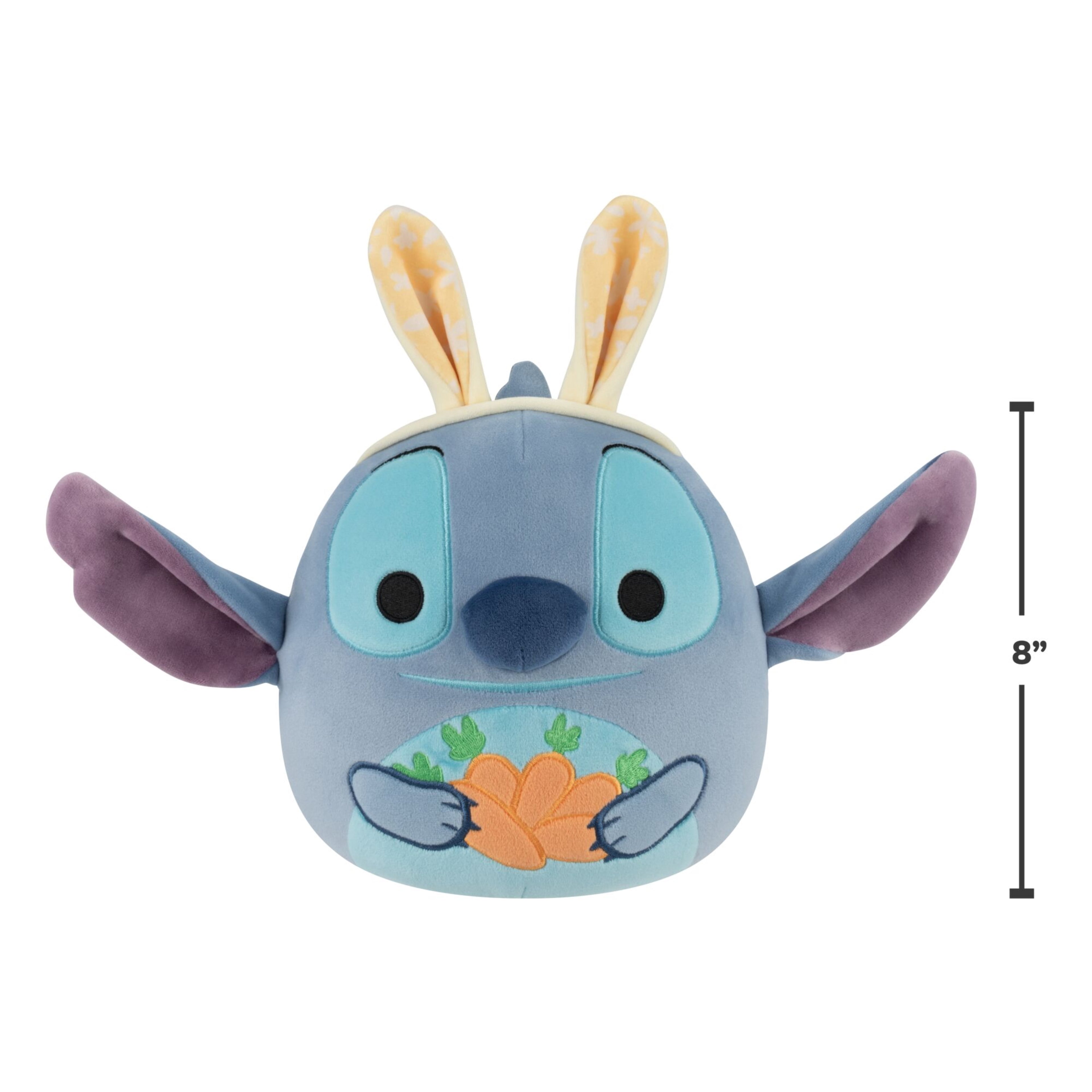 Squishmallows Official 8 inch Disney Easter - Stitch Holding Carrots - Child's Ultra Soft Plush Toy