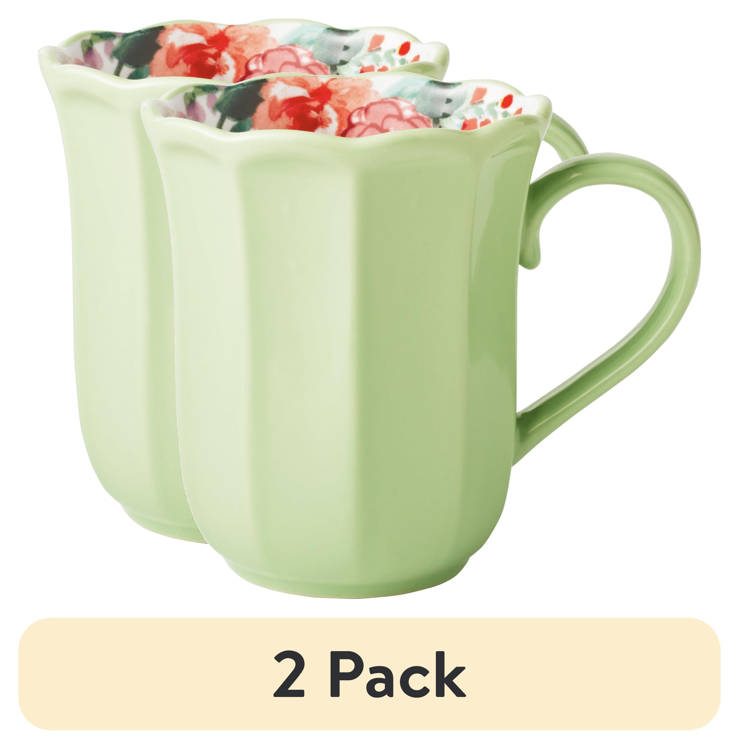 (2 pack) The Pioneer Woman Painted Meadows Mug, 15 oz