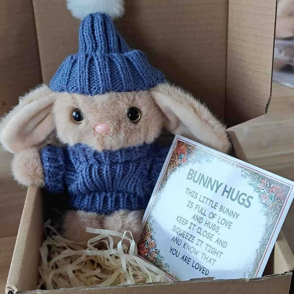 2026 New Huggable Rabbit Easter Gift Set Handmade Soft Plush Rabbit Mini Huggable Rabbit Gift Box Easter Basket Stuffing Rabbit Unisex Birthday Gift