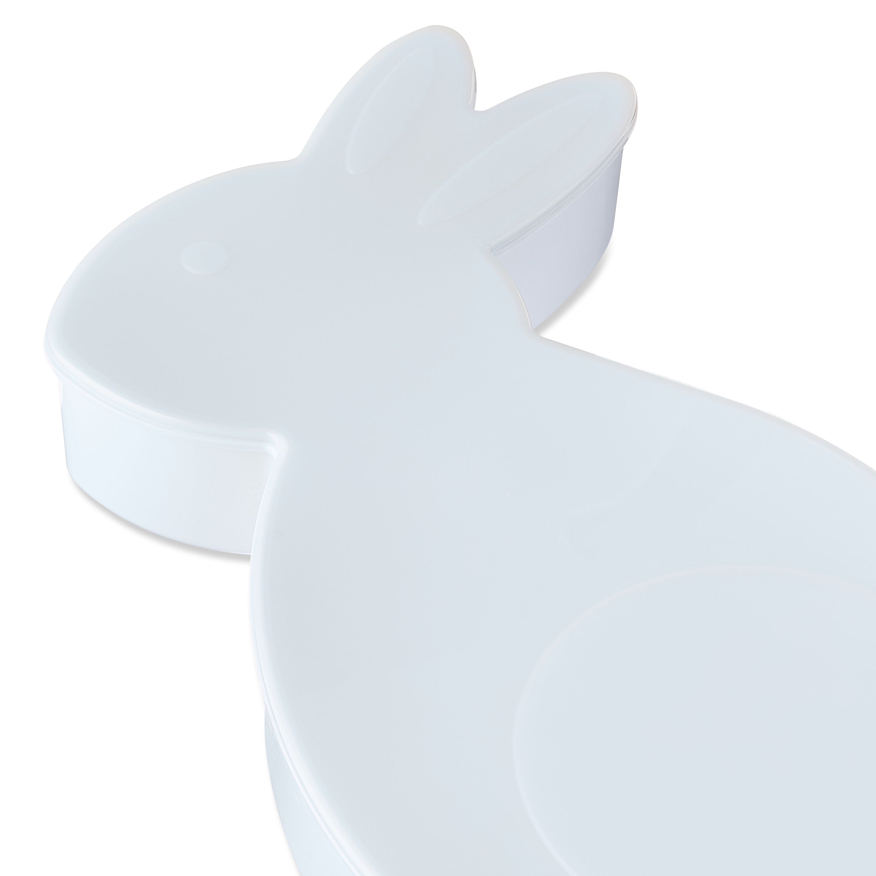Bunny-Shaped Plastic Container, White, 17", Easter by Way To Celebrate