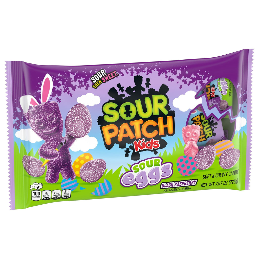SOUR PATCH KIDS Sour Eggs Soft & Chewy Easter Candy, 18 Snack Packs