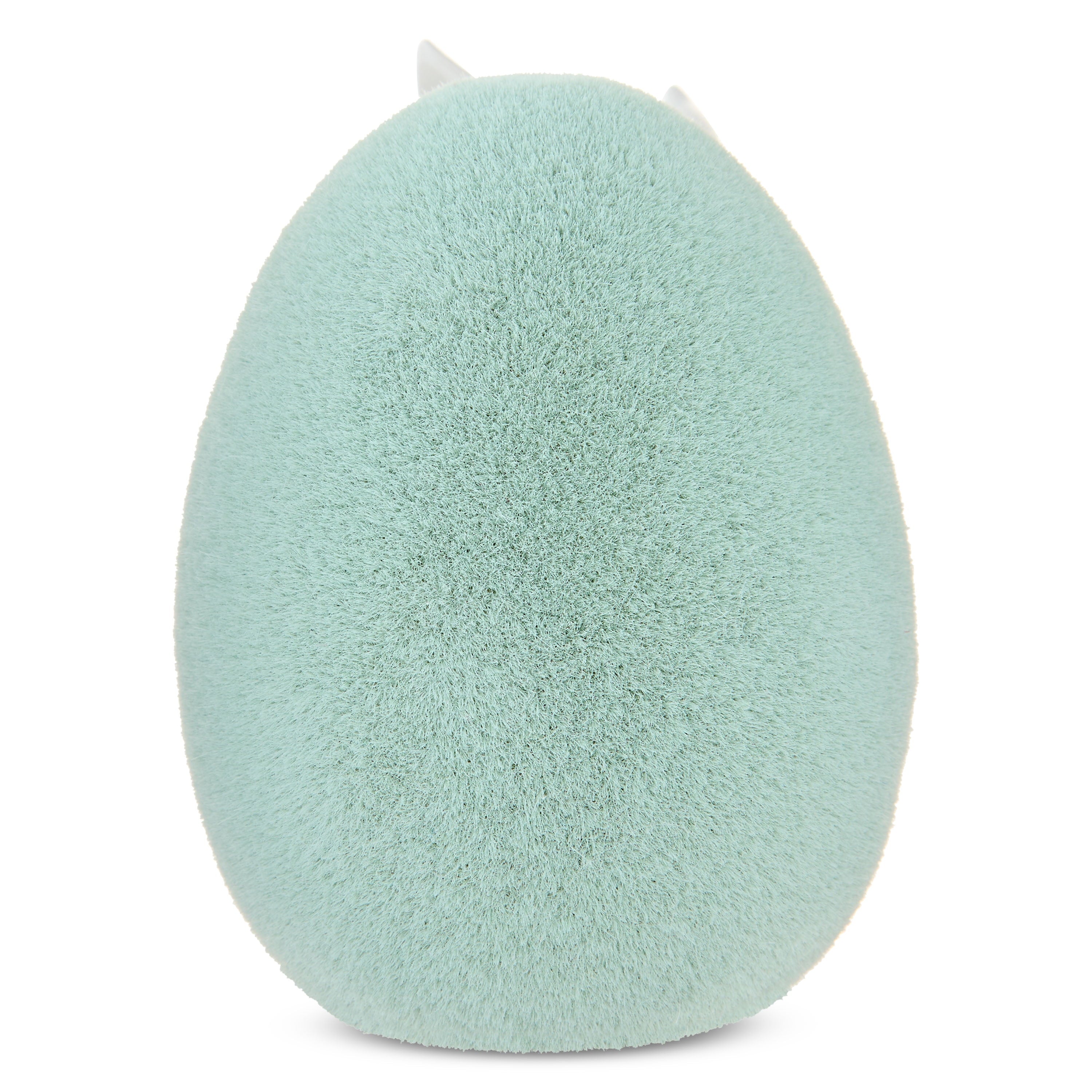 Bunny with Flocked Egg Tabletop Decoration, Green and White, 4", Easter by Way To Celebrate