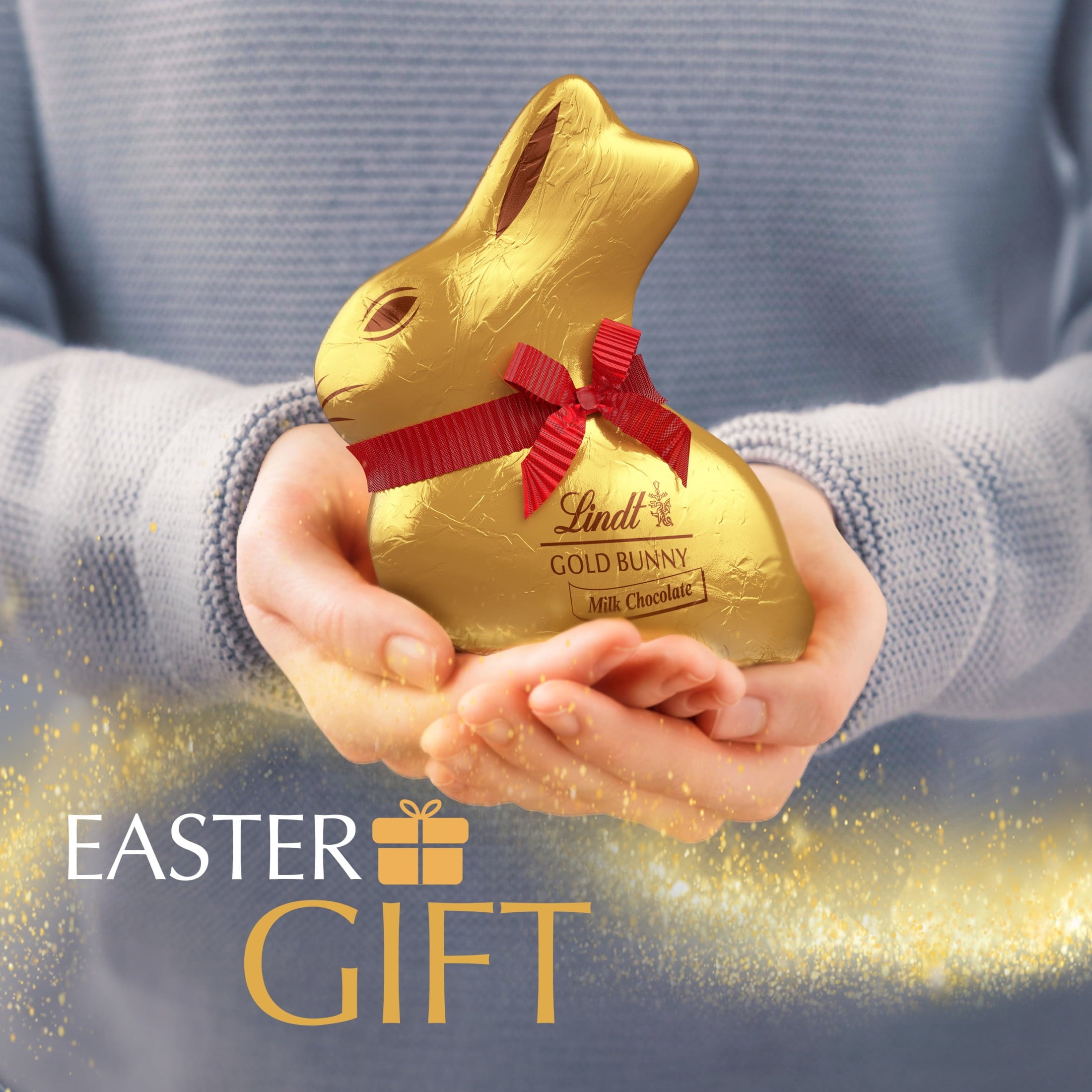 Lindt Gold Bunny, Milk Chocolate, Easter Chocolate Candy Bunny, 3.5 oz, 1 Count