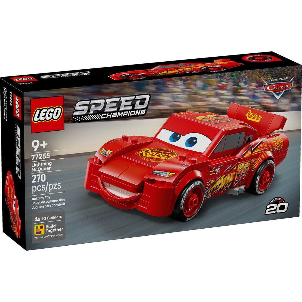 LEGO Speed Champions Lightning McQueen - Building Toy for Boys & Girls, Ages 9+ - Easter Basket Stuffer for Kids - Disney Pixar Cars Toy - 77255