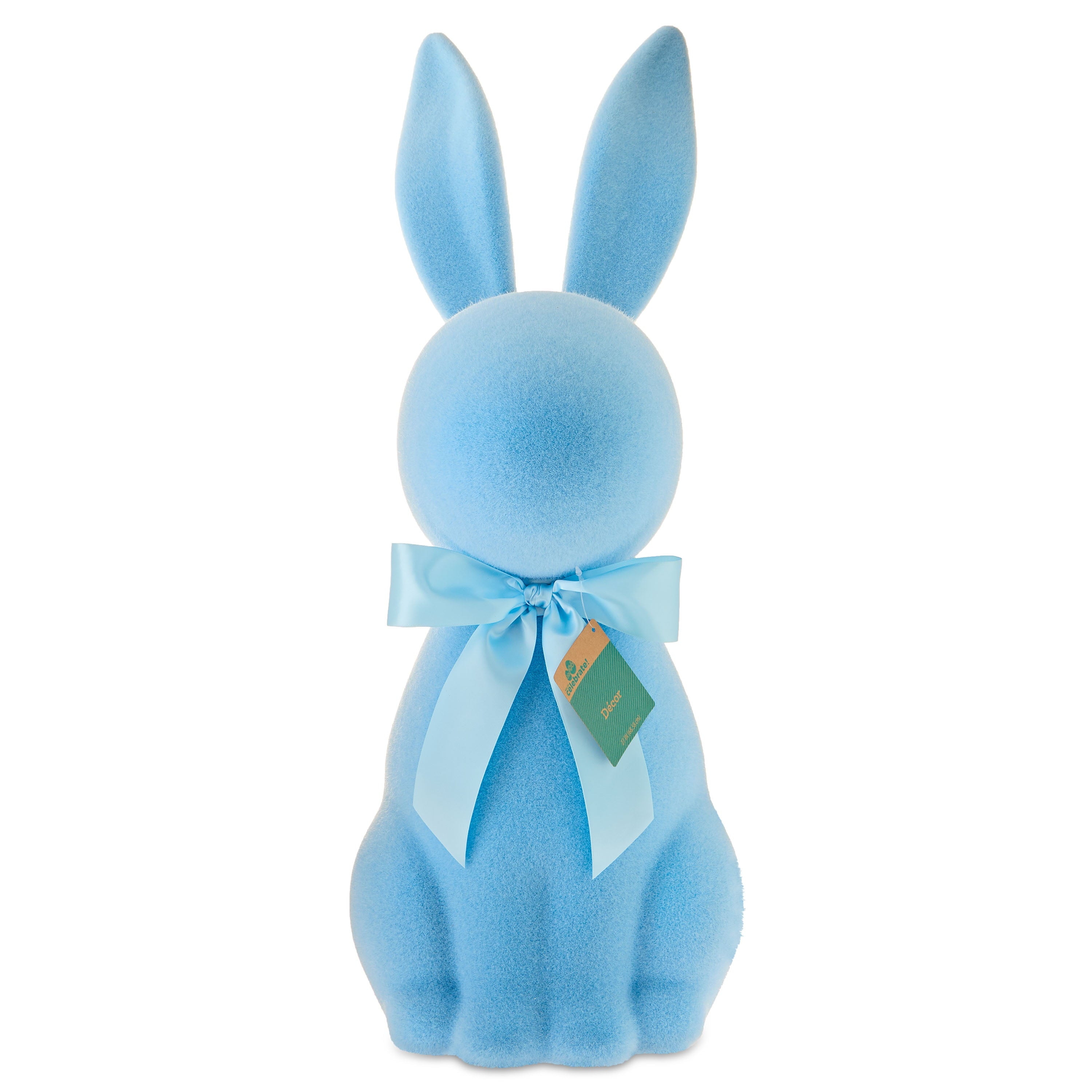 Flocked Bunny Tabletop Decoration, Blue, 27", Easter by Way To Celebrate