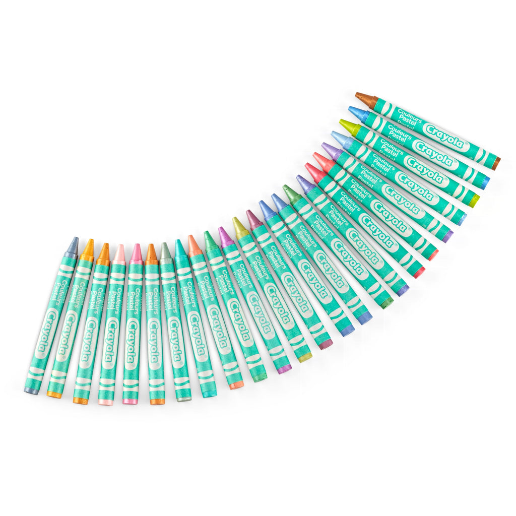 (3 pack) Crayola 24 Ct Pastel Crayons, School Supplies, Art Supplies, Creative Gifts for Kids Ages 3+