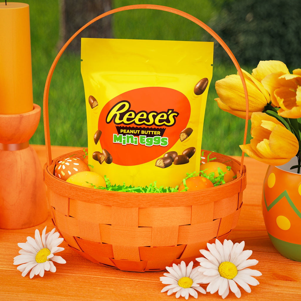 REESE'S Unwrapped Chocolate Peanut Butter Creme Mini Eggs, Easter Candy Bag, 7.6 oz
