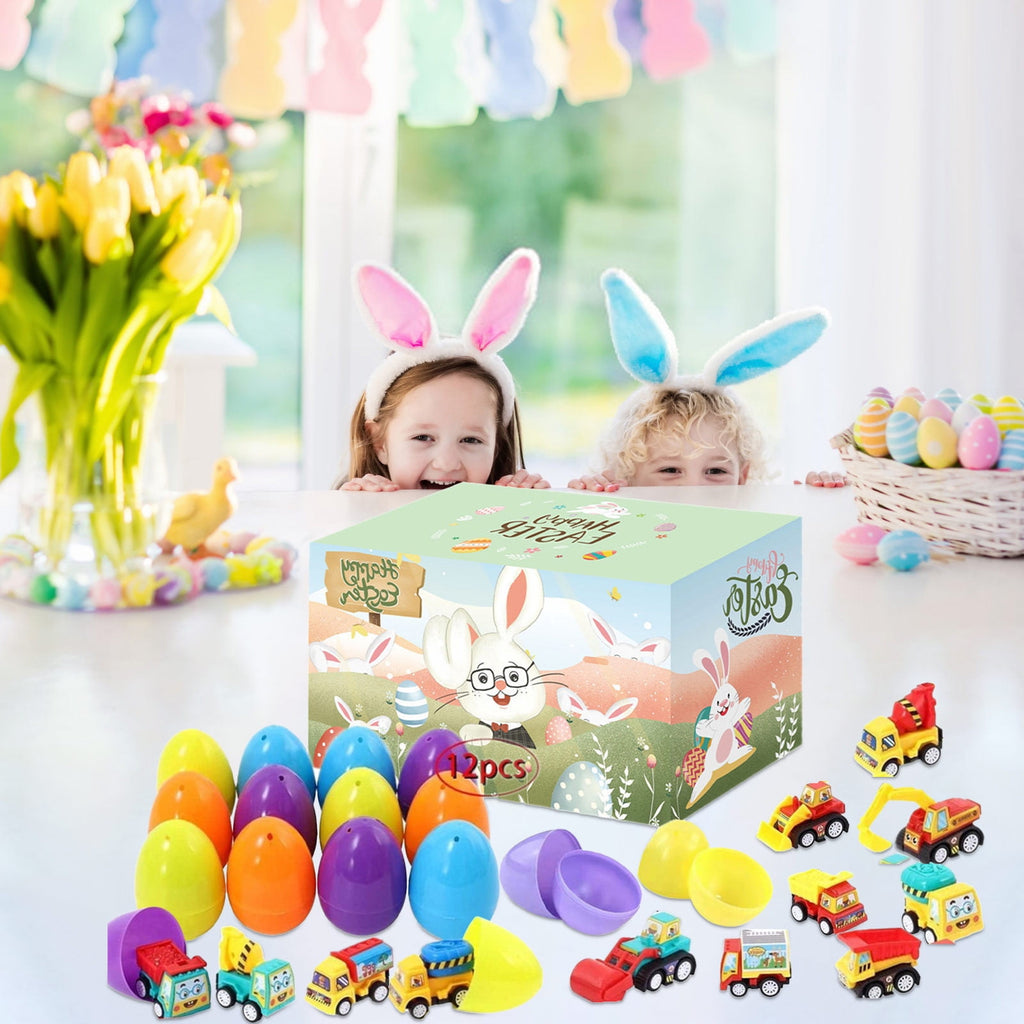 MeetYTOYS 24 Pack Prefilled Easter Eggs -Christmas Gifts Toy Filled Bulk Plastic Eggs for Kids, Bulk Prefilled Easter Eggs Toys