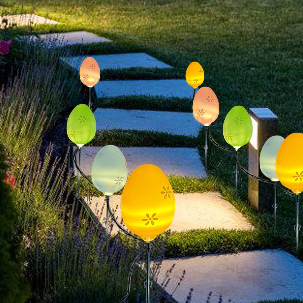 XGFHYJEH Easter Decoration, Solar Easter Lights, Easter Eggs Led String Light, Easter Decorations Outdoors, Easter Yard Decor