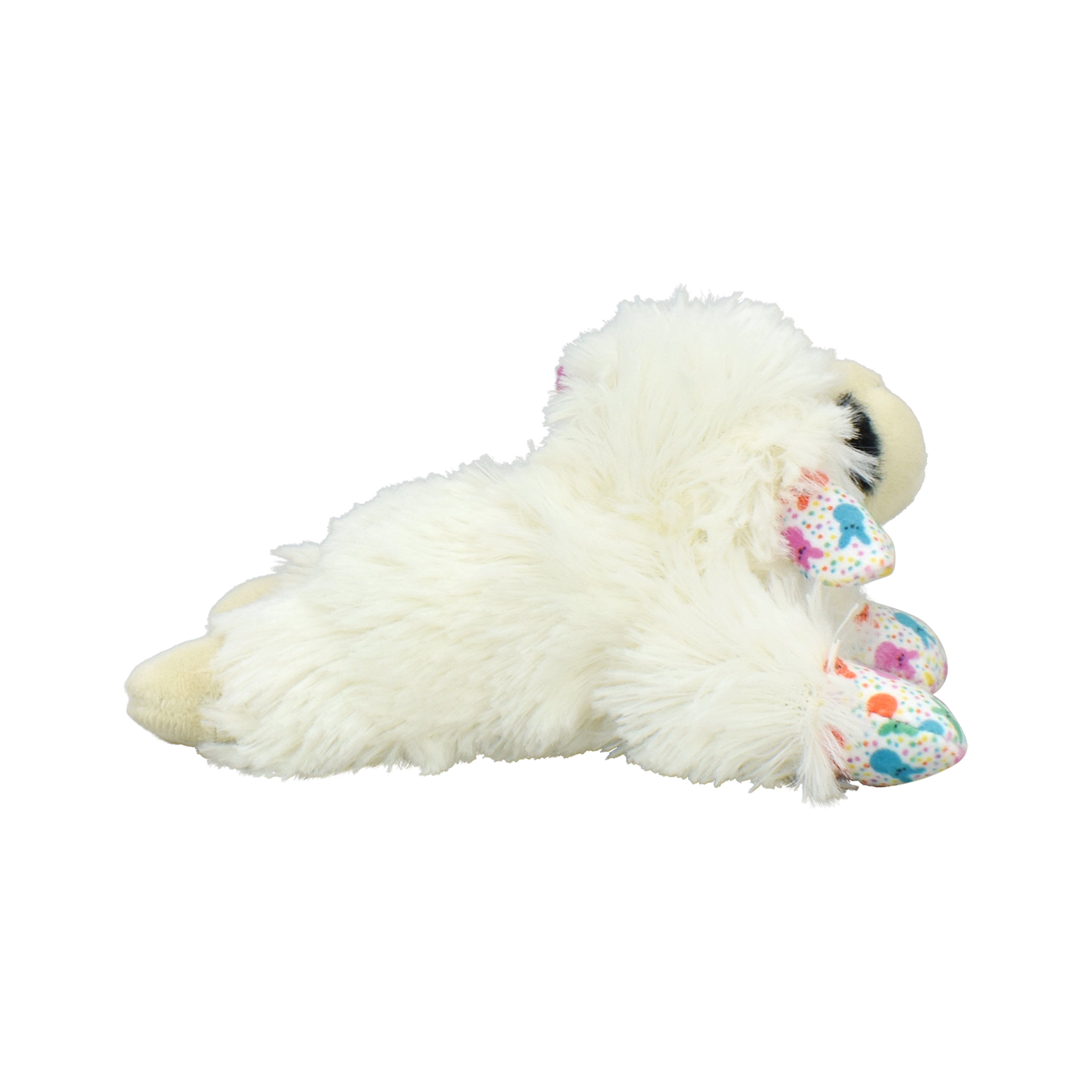 Multipet Easter Holiday Small Plush Lamb Chop 2 Pack Dog Toy with Squeaker, Festive Bunny Pattern on Ears and Paws