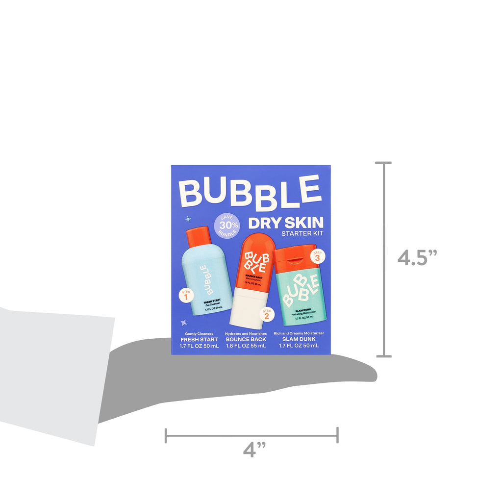 Bubble Skincare 3-Step Hydrating Routine Bundle for Normal to Dry Skin, Set of 3