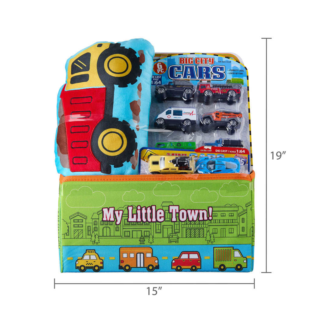 Prefilled 2-in-1 Car Playmat Bin Easter Basket Gift Set, by Wondertreats