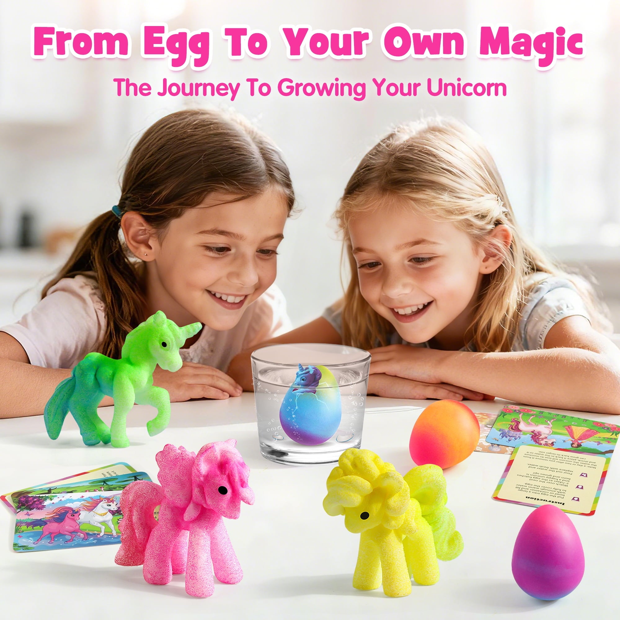 Mocoosy Unicorn Hatching Eggs for Kids, 6 Pack Unicorn Toys Surprise Grows 600%, Birthday Easter Basket Stuffers Crafts Gift for Kids 4-8, Party Favors for Kids  Girl Gifts for Ages 3 4 5 6 7 8