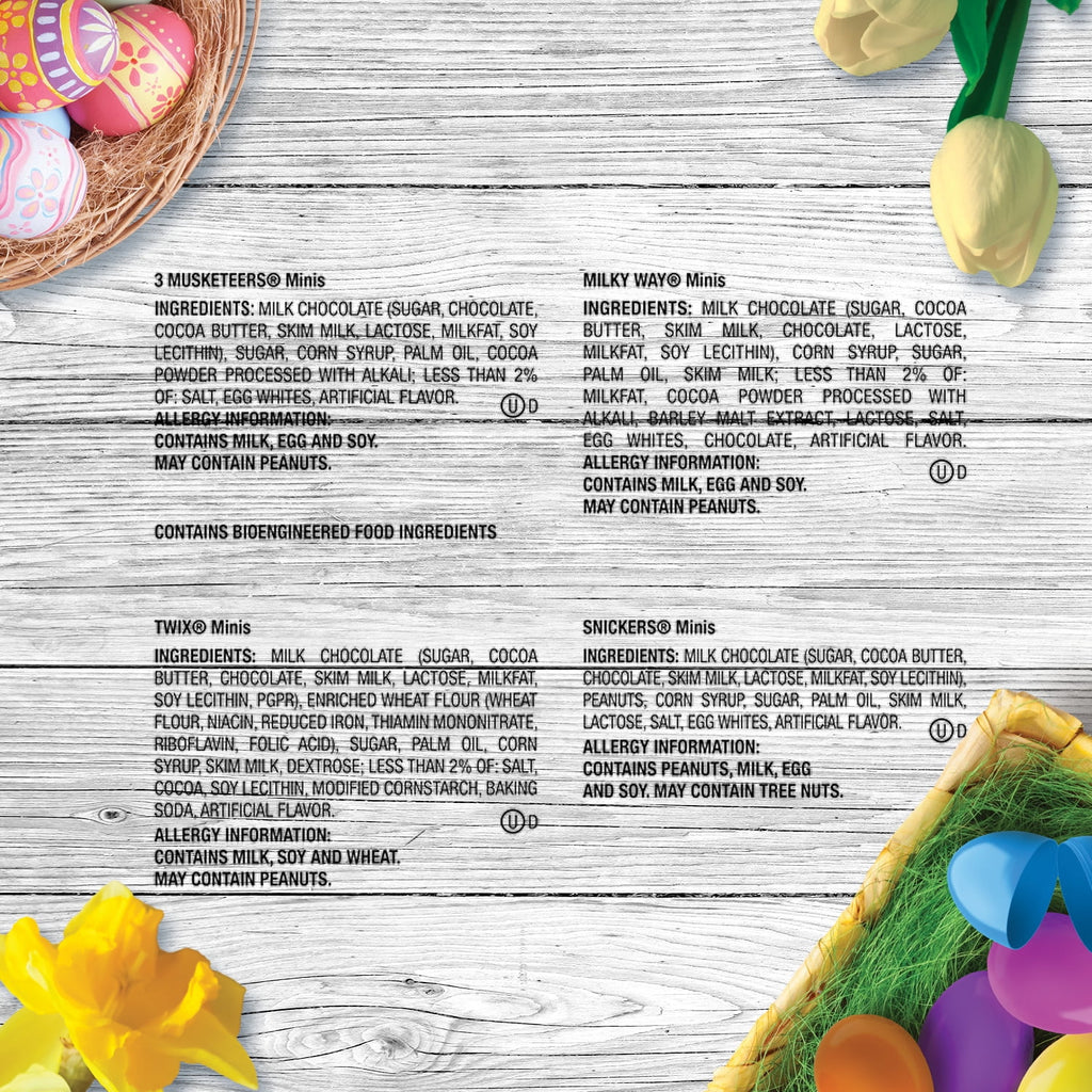Mars Mixed Snickers, Twix & More Mini Milk Chocolate Bars Easter Basket Stuffers - 30 Bulk Bag