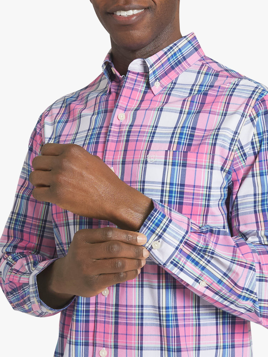 Chaps Men's & Big Men's Long Sleeve Easy Care Stretch Poplin Shirt, Sizes S-3XL