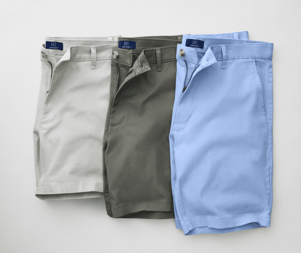 George Men's & Big Men's Modern Fit Flat Front Shorts, 5", 7", 9" Inseams, Sizes 28-54