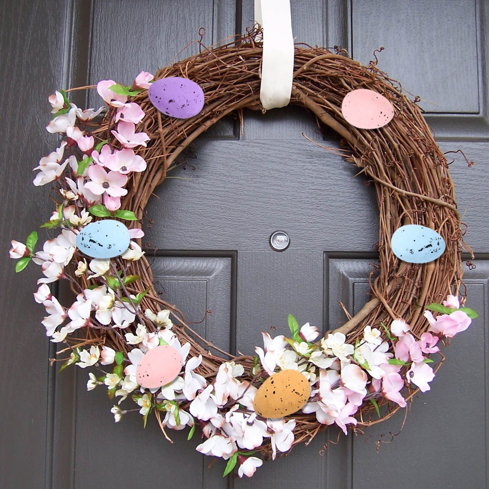 100 Pcs Foam Easter Egg Decoration DIY Eggs 1.8 X 1.2cm Artificial Foam Bird Eggs Garden Bird Nest Decor Easter Party Decorations Home Decor