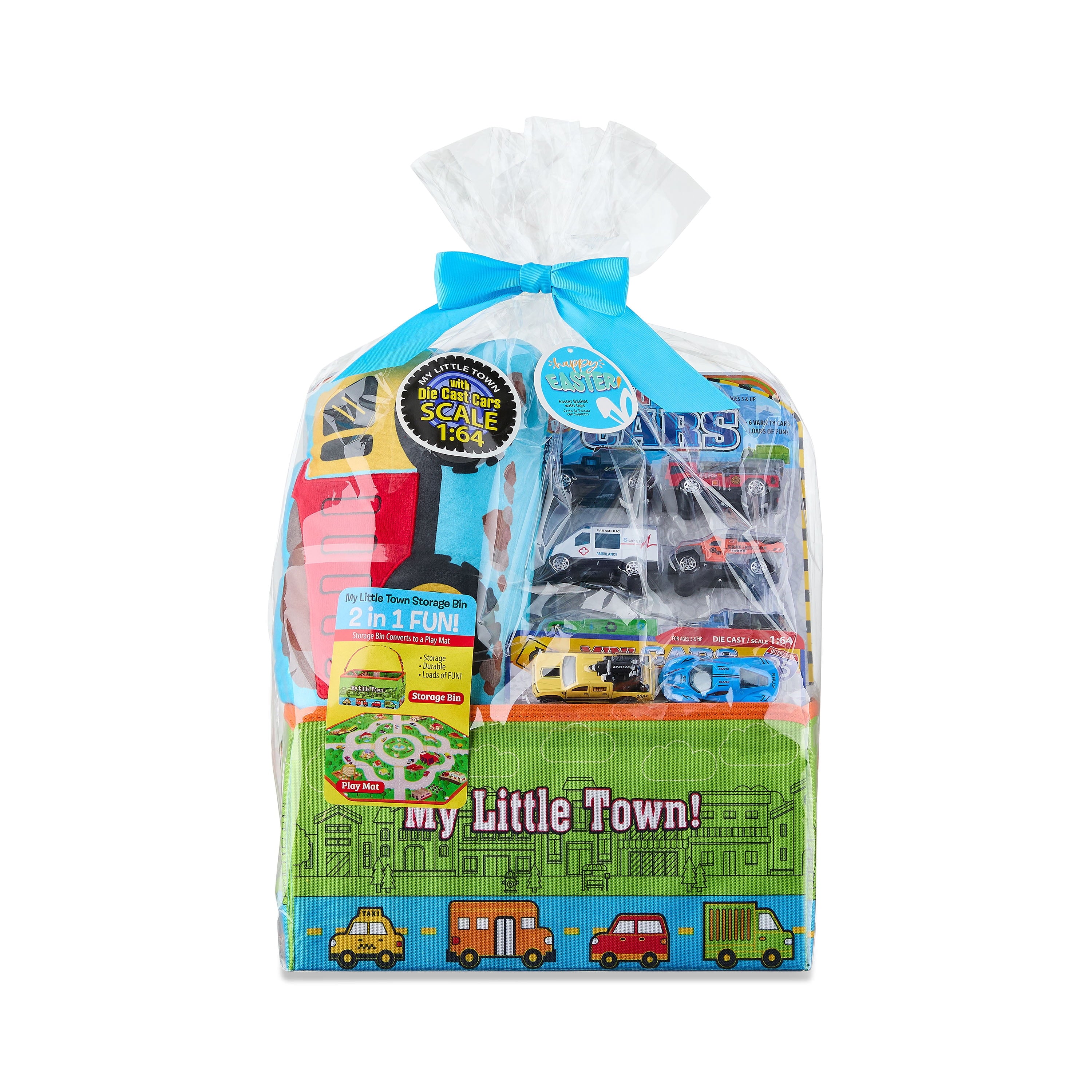 Prefilled 2-in-1 Car Playmat Bin Easter Basket Gift Set, by Wondertreats