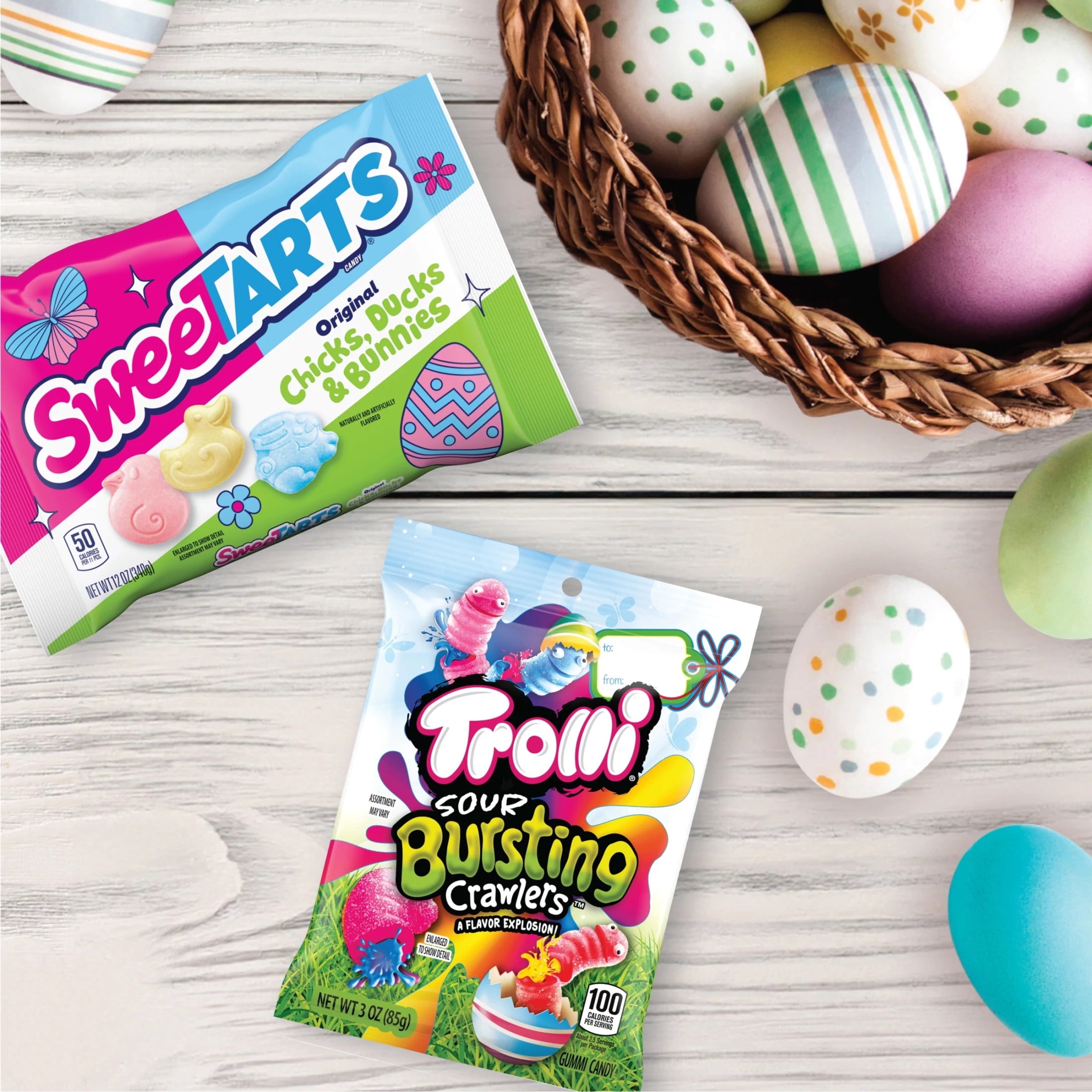 Trolli Easter Sour Bursting Crawlers, Springtime Easter Candy, 3 oz