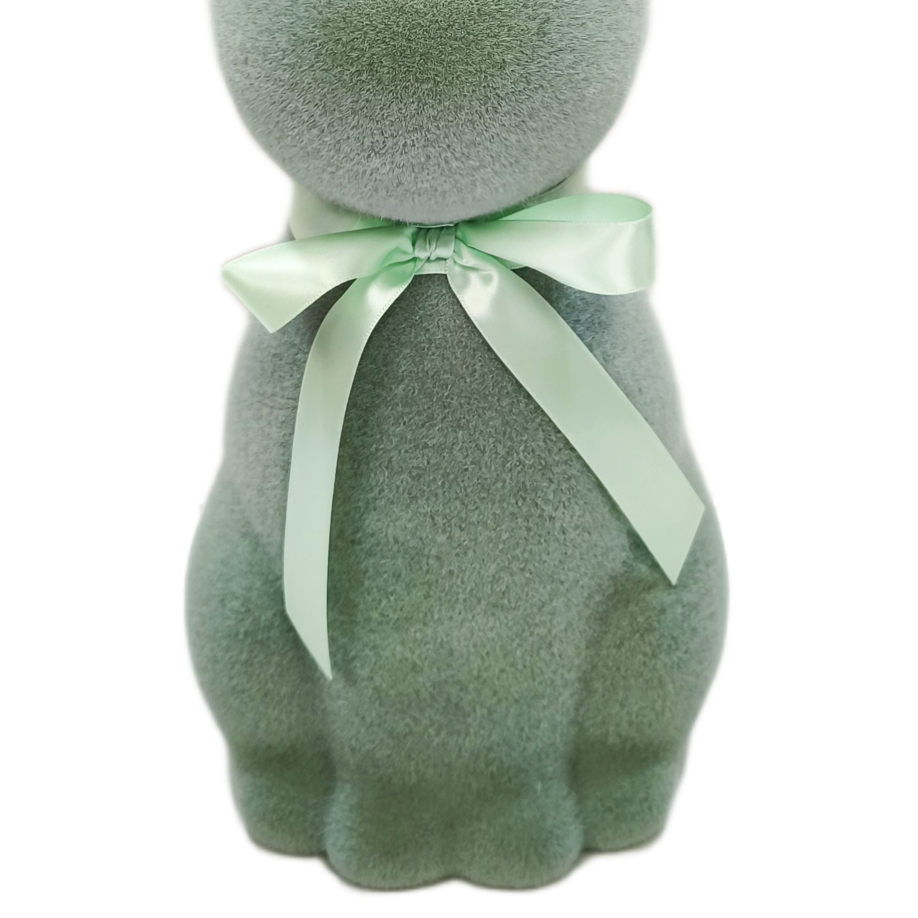 Flocked Bunny Tabletop Decoration, Green, 16", Easter by Way To Celebrate