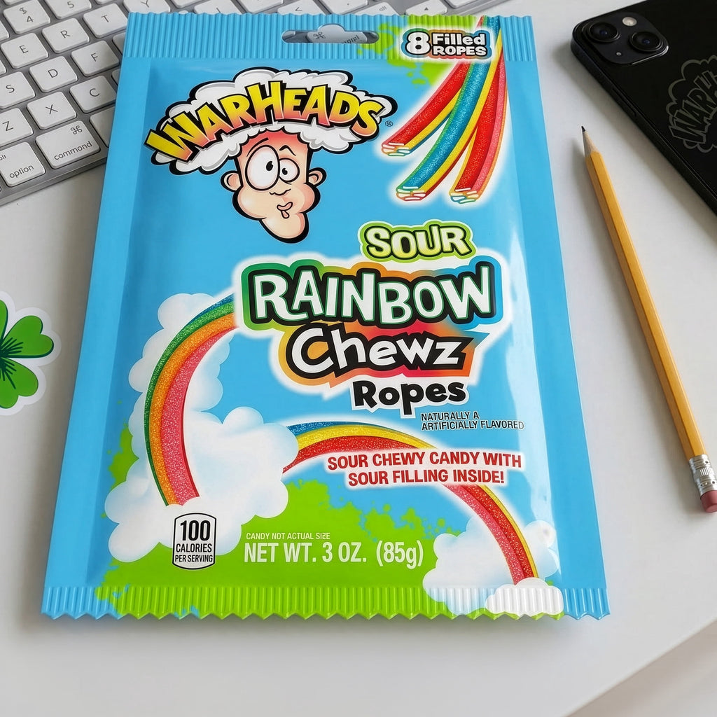 Warheads Sour Rainbow Chewz Ropes, 3oz