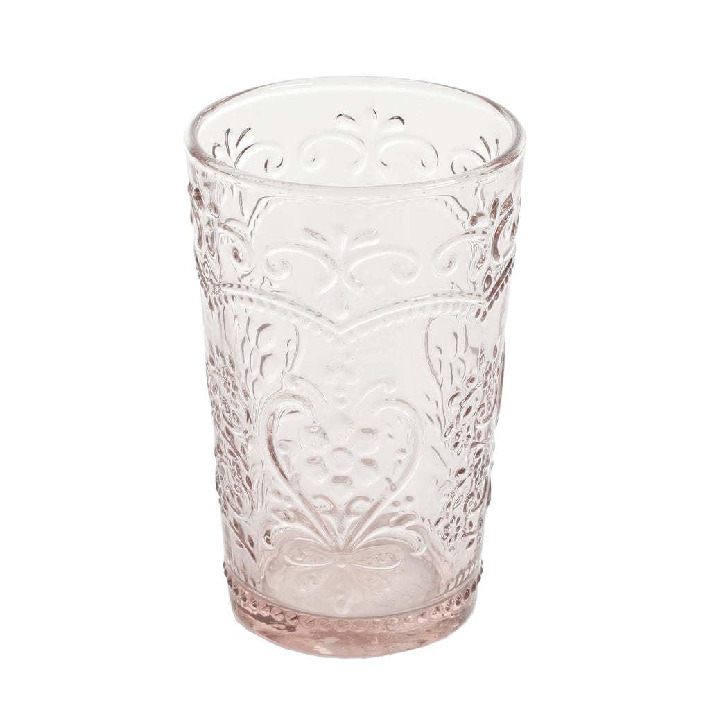 The Pioneer Woman Amelia Pink 15.22-Ounce Glass Tumblers, Set of 4