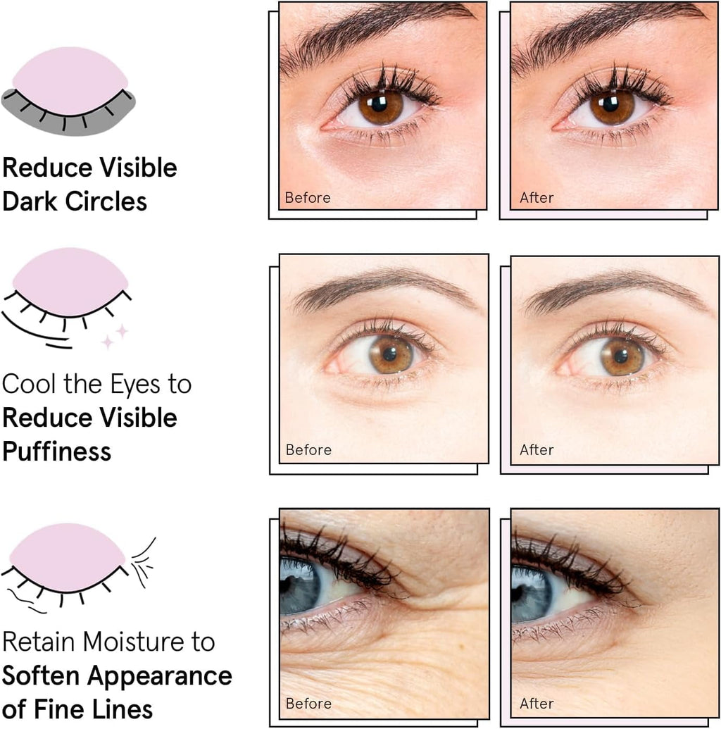 Grace & Stella Energizing Under Eye Mask - Gold 6 Pairs - Gel Eye Patches for Dark Circles, Puffy Eyes, Wrinkles, Undereye Bags