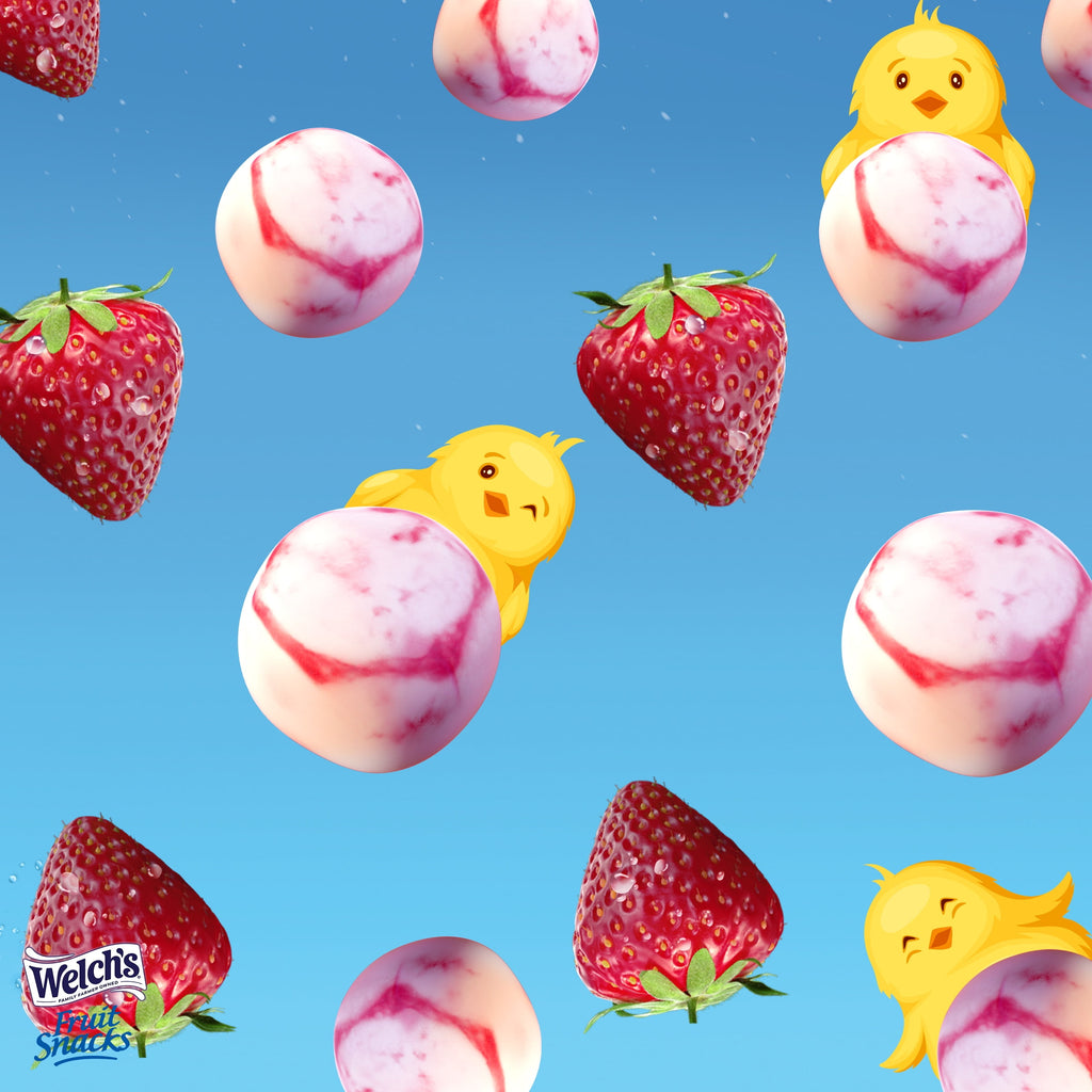 Welch's Fruit Snacks, Easter, Fruit 'n Yogurt Strawberry Eggs, 1.4 oz