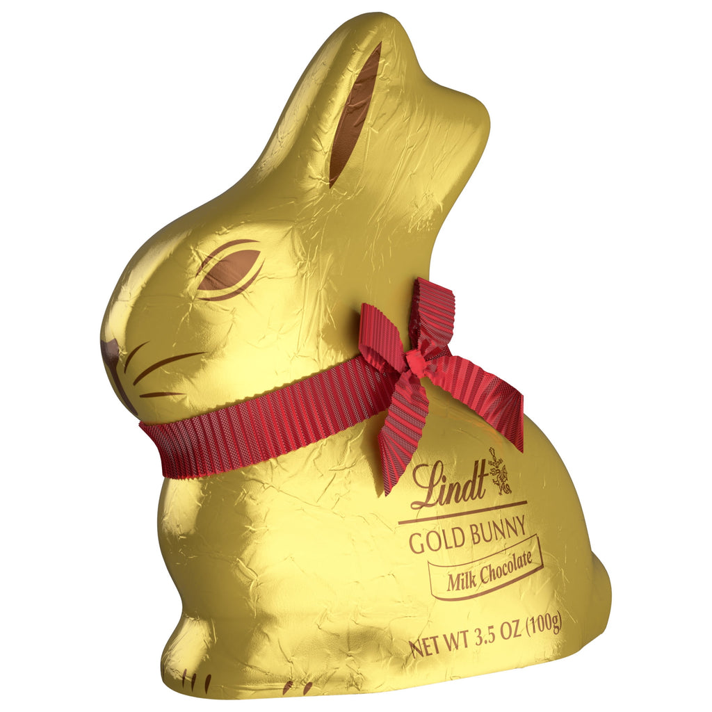 Lindt Gold Bunny, Milk Chocolate, Easter Chocolate Candy Bunny, 3.5 oz, 1 Count