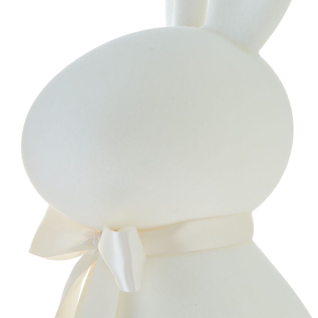 Flocked Bunny Tabletop Decoration, Ivory, 27", Easter by Way To Celebrate