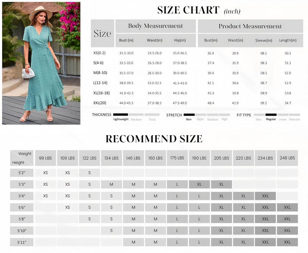 PRETTYGARDEN Women's Summer Wrap Maxi Dress Casual Boho Floral V Neck Short Sleeve Ruffle Hem Split Beach Long Dresses