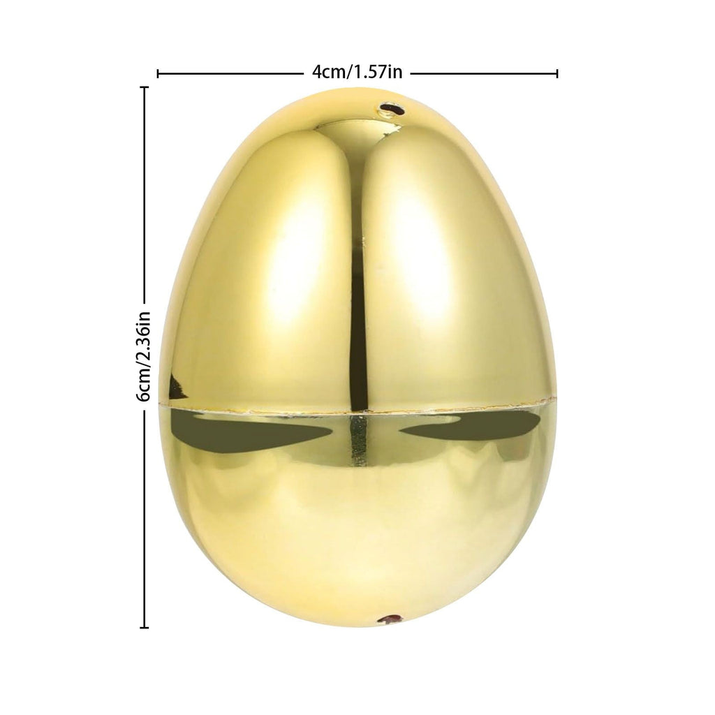 Large Gold Plastic Easter Egg, 2.36 Inch Empty Openable Egg for Filling Candy Toys, Giant Easter Egg Hunt Decorations, Basket Stuffers Party Supplies, 1pc