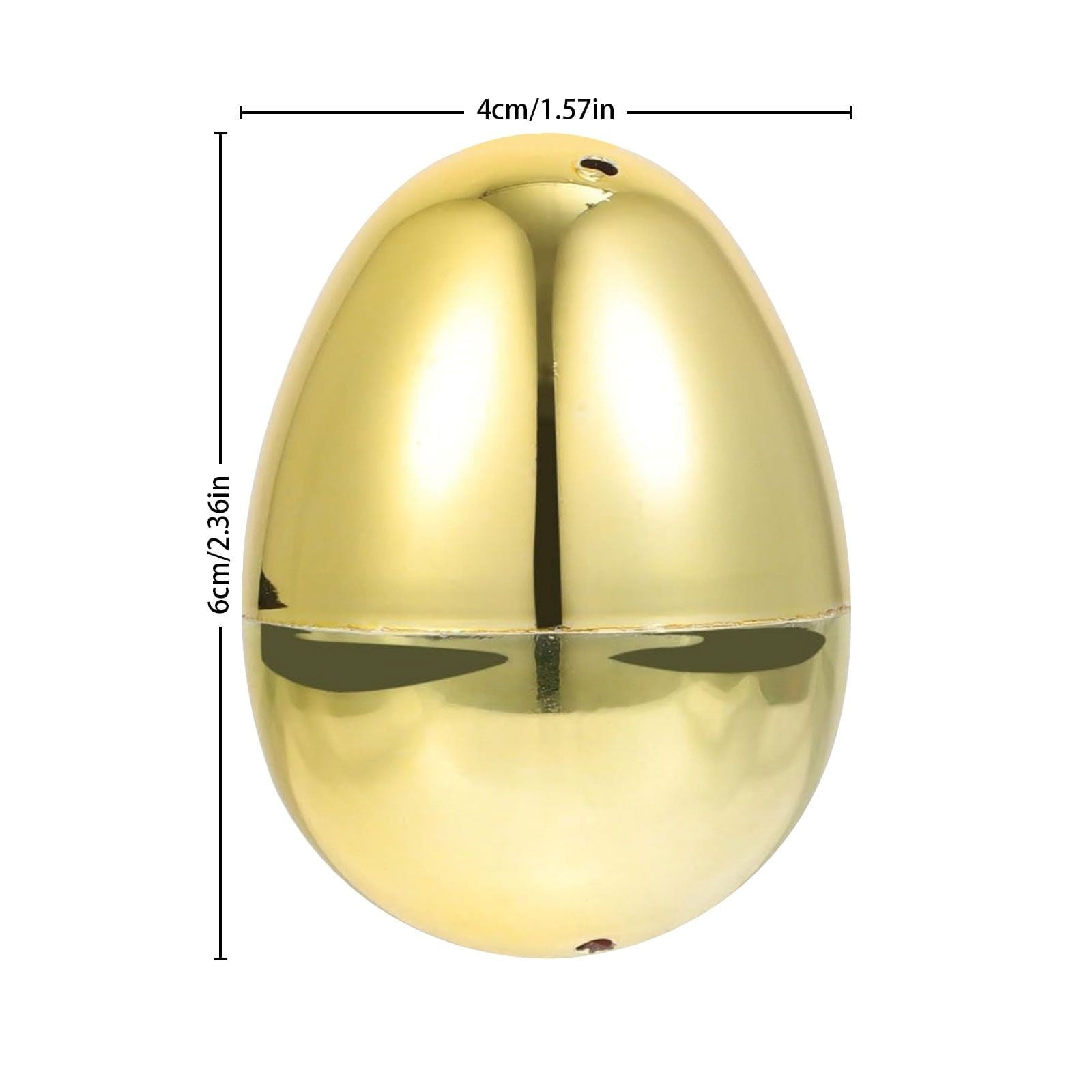 Large Gold Plastic Easter Egg, 2.36 Inch Empty Openable Egg for Filling Candy Toys, Giant Easter Egg Hunt Decorations, Basket Stuffers Party Supplies, 1pc
